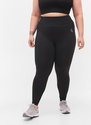 Zizzi CORE, BASIC TIGHTS – Krótkie, podstawowe legginsy sportowe, Black, Model image number 0