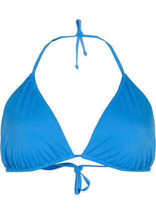 Zizzi Trójkatna góra od bikini w jednolitym kolorze, Nebulas Blue, Packshot image number 0