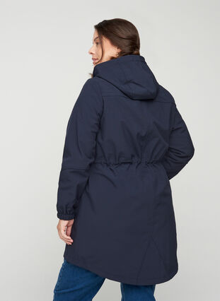 Zizzi Kurtka softshell z kapturem, Night Sky solid, Model image number 2