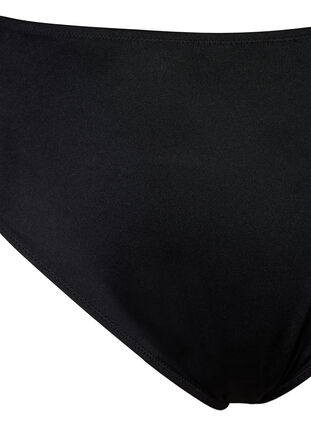 Zizzi Dól bikini w jednolitym kolorze z regularnym stanem, Black, Packshot image number 2
