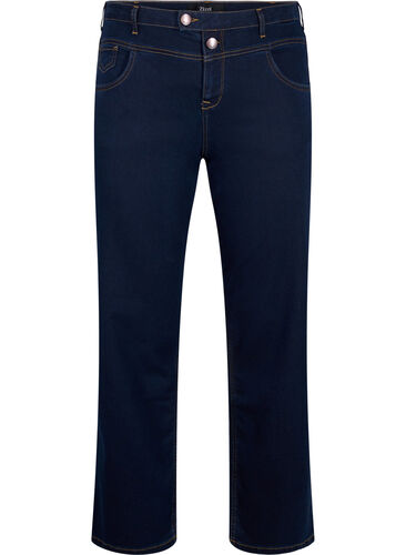 Zizzi Jeansy Gemma o tradycyjnym kroju z wysokim stanem, Blue denim, Packshot image number 0