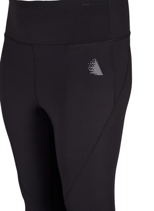 Zizzi CORE, V-SHAPE DEFINE TIGHTS - Krótkie legginsy treningowe, Black, Packshot image number 2