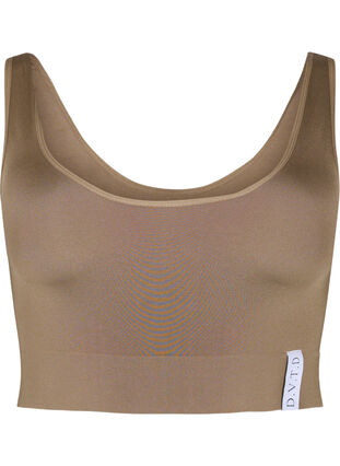 Zizzi Seamless bra with round neckline, Driftwood, Packshot image number 0