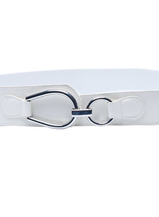 Zizzi Waist belt with imitation leather, White, Packshot image number 1