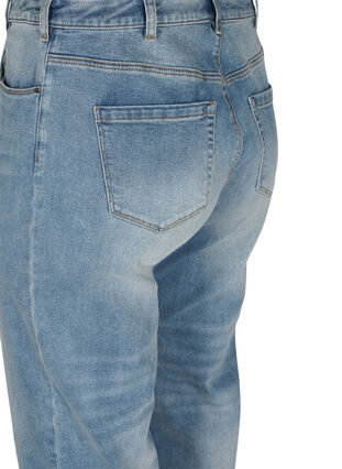 Zizzi  Jeansy 7/8 z niewykonczonymi nogawkami i wysokim stanem, Light blue denim, Packshot image number 3