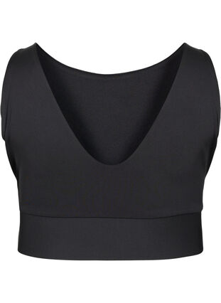 Zizzi CORE, MID SUPPORT SPORTS BRA - Biustonosz sportowy, Black, Packshot image number 1