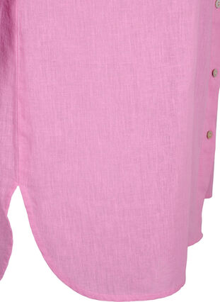 Zizzi Koszula o przedluzonym kroju wykonana z lnu i bawelny, Rosebloom, Packshot image number 3