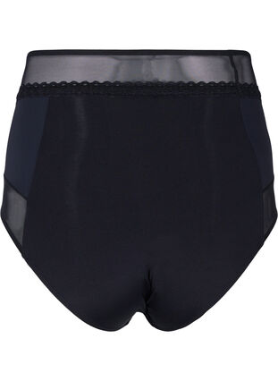 Zizzi Panty with mesh and extra high waist, Black, Packshot image number 1