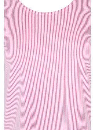 Zizzi Striped blouse with 3/4 sleeves, Magenta Stripe, Packshot image number 2