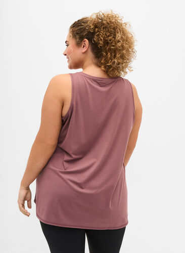 Zizzi Sportowy top z dekoltem w szpic, Rose Taupe, Model image number 1