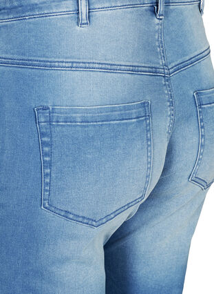 Zizzi Dopasowane szorty Emily z regularnym stanem, Light blue denim, Packshot image number 3