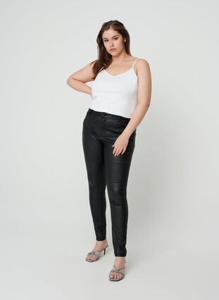 Zizzi Top typu basic na ramiaczkach, Bright White, Model image number 2