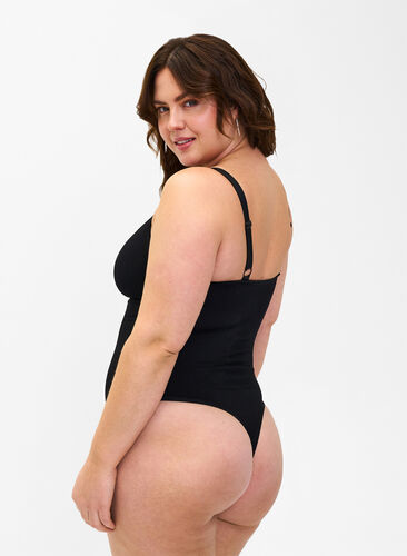 Zizzi  Koronkowe body modelujace, Black, Model image number 1