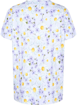 Zizzi Koszulka pizamowa oversize z nadrukiem, Lavender Blue AOP, Packshot image number 1