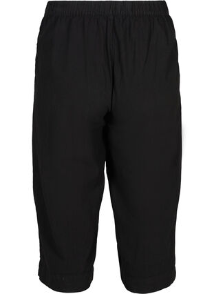 Zizzi Luzne bawelniane spodnie culotte, Black, Packshot image number 1