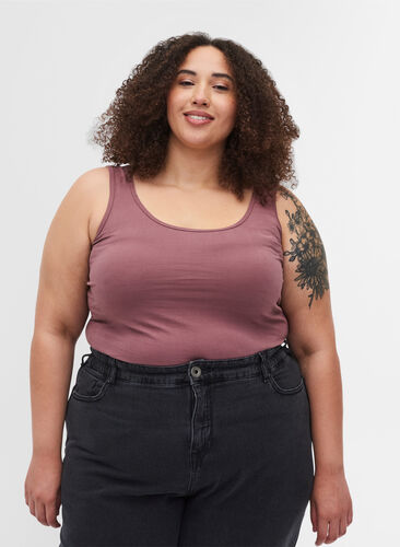 Zizzi Podstawowy top, Rose Taupe, Model image number 0