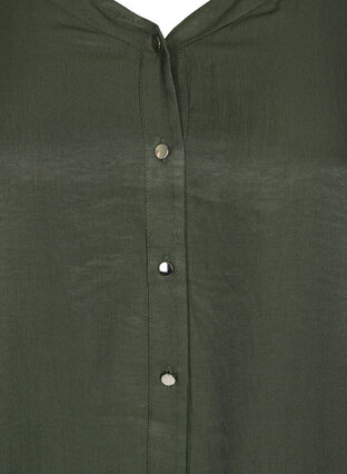 Zizzi 3/4-sleeved tunic with buttons, Deep Depths, Packshot image number 2