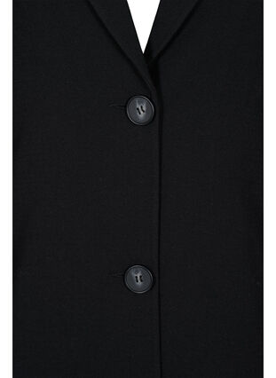 Zizzi Classic coat with button fastening, Black, Packshot image number 2