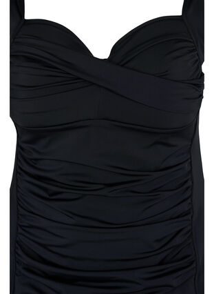 Zizzi Tankini z drapowanym przodem, Black, Packshot image number 2