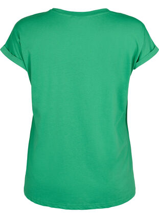 Zizzi T-shirt z krótkim rekawem z mieszanki bawelny, Kelly Green, Packshot image number 1