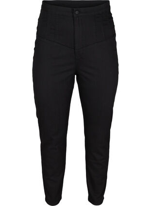 Zizzi Super high-waisted Bea jeans, Black, Packshot image number 0