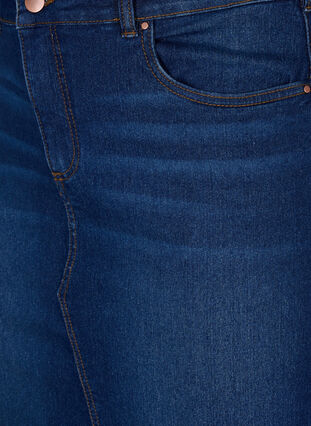 Zizzi Flash - Obcisla dzinsowa spódnica, Dark Blue Denim, Packshot image number 2