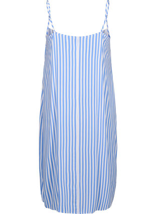 Zizzi Flash – sukienka w paski z wiskozy, L. Blue White Stripe, Packshot image number 1