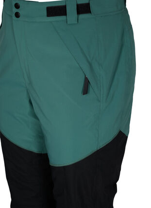 Zizzi Ski pants with pockets, Mallard Green Comb, Packshot image number 2