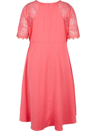 Zizzi Midi dress with short lace sleeves, Dubarry, Packshot image number 1