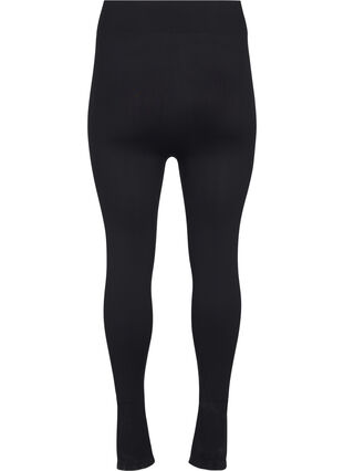 Zizzi Bezszwowe legginsy Basic, Black, Packshot image number 1