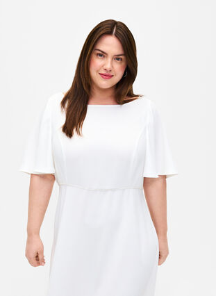 Zizzi Imprezowa sukienka w stylu empire, Bright White, Model image number 2