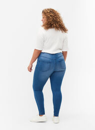 Super waskie jeansy Amy z wysokim stanem, Light blue, Model