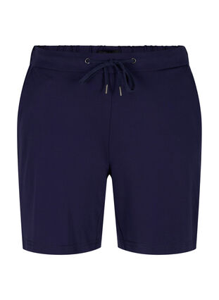 Zizzi Loose shorts with drawstring and pockets, Navy Blazer, Packshot image number 0