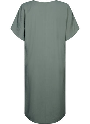 Zizzi Wiskozowa sukienka z dekoltem w szpic, Thyme, Packshot image number 1