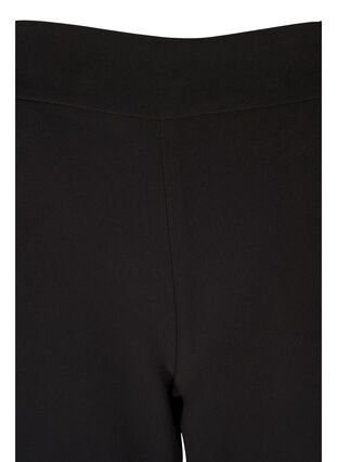 Zizzi Monochrome trousers with straight fit, Black, Packshot image number 2