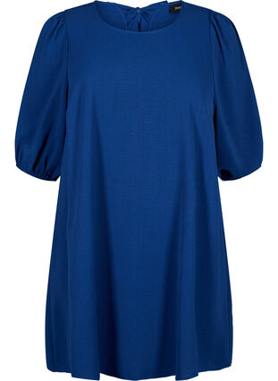 Zizzi Krótka sukienka z ozdobna kokardka z tylu, Estate Blue, Packshot image number 0