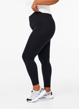 Zizzi Bezszwowe legginsy Basic, Black, Model image number 0