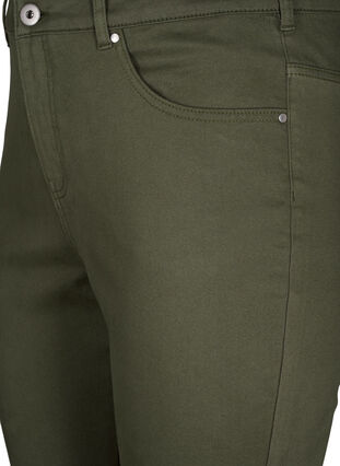 Zizzi Wysokie spodnie 3/4 z haftem angielskim, Dusty Olive, Packshot image number 2