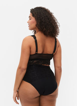 Zizzi Majtki menstruacyjne z koronka, Black/lace, Model image number 1