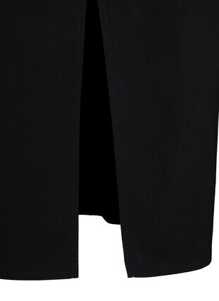 Zizzi Dluga spódnica z rozcieciem z przodu, Black, Packshot image number 3