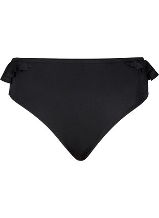 Zizzi Majtki bikini z falbankami, Black, Packshot image number 0