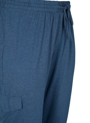 Zizzi Jogging bottoms with cargo pockets, Insignia Blue Mel. , Packshot image number 2