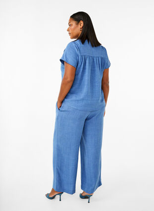 Zizzi Luzne spodnie z gumka w pasie i kieszeniami, Riverside, Model image number 1