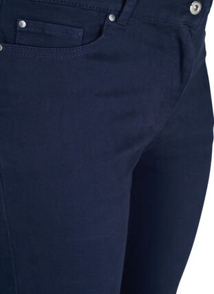 Zizzi Capris with broderie anglaise, Dark Blue, Packshot image number 2