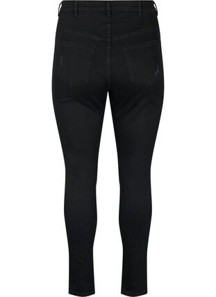 Zizzi Obcisle jeansy z rozdarciami, Black, Packshot image number 1