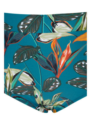 Zizzi Doly od bikini z wysokim stanem i nadrukiem, Leaf Print , Packshot image number 2