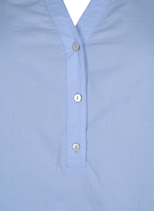 Bluzka koszulowa z haftem angielskim i rekawami 3/4, Serenity, Packshot image number 2