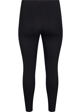Zizzi Flash – 2-pack bawelniane legginsy, Black / Black, Packshot image number 1